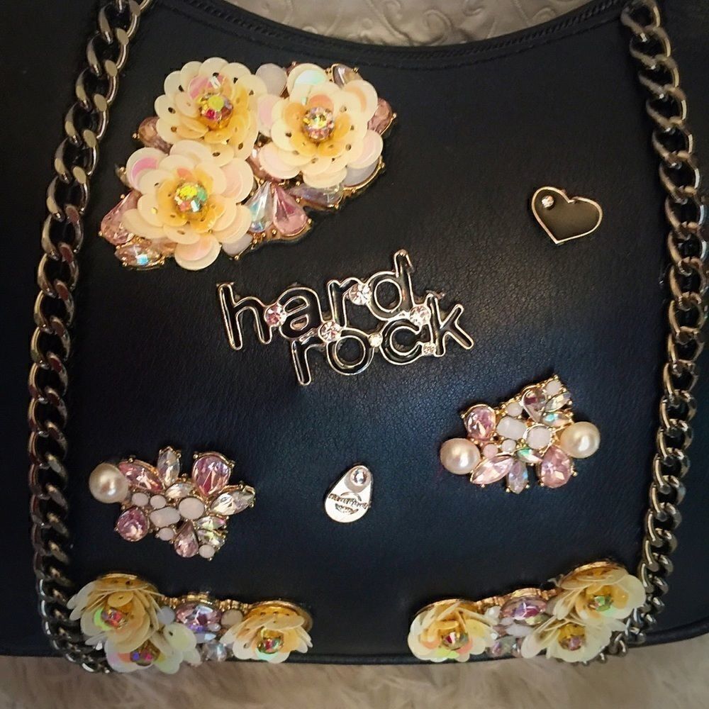 Worthington Cowhide Leather Bag! Hard Rock design - Picture 5 of 6